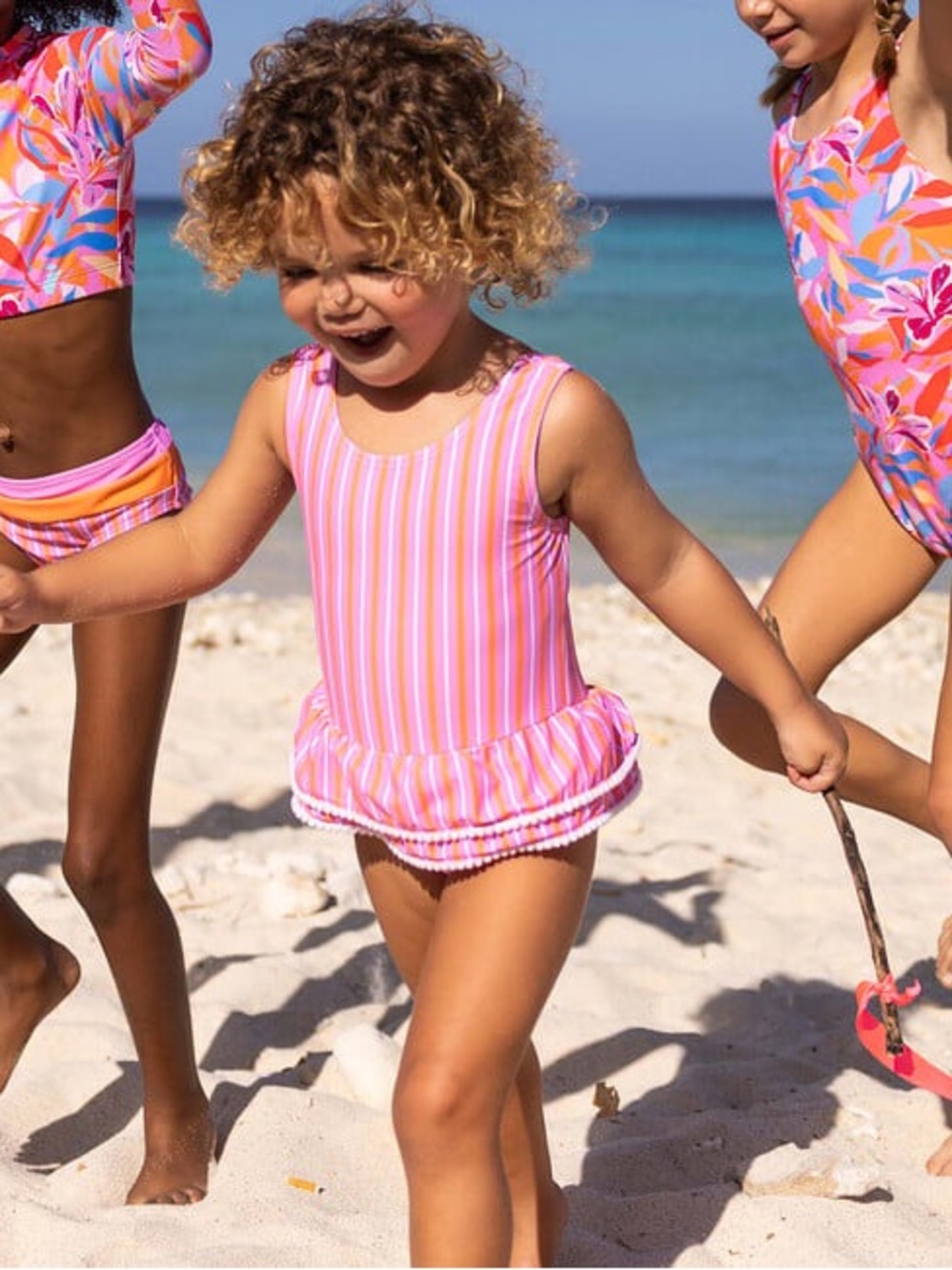 Snapper Rock Stripy Sunset Skirt Swimsuit - Size 6 NEW!